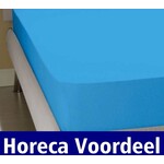 hotelgroothandel.nl 2-Pack - Hoeslaken - blauw - 30cm Jersey Stretch 100% Katoen