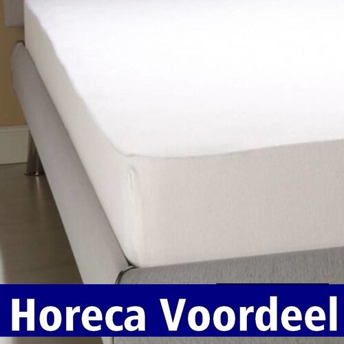 hotelgroothandel.nl 2-Pack - Hoeslaken - Wit Jersey Stretch Katoenen
