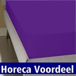 hotelgroothandel.nl 2-Pack - Hoeslaken - Paars - 30cm Jersey Stretch Katoenen