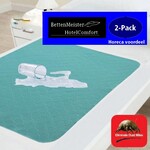 hotelgroothandel.nl 2-Pack Wasbare incontinentie bedonderlegger 4 laags met instopstrook waterdicht TPU 90x85 cm