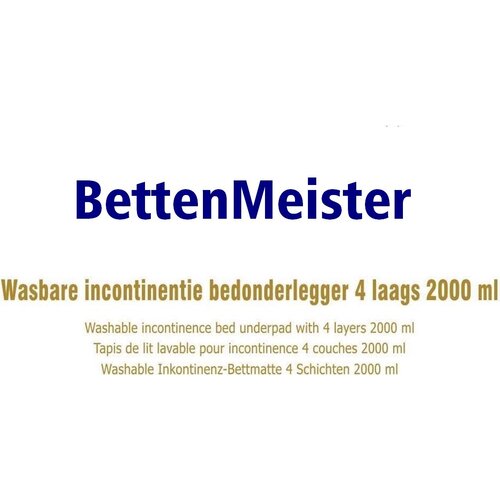 hotelgroothandel.nl 2-Pack Wasbare incontinentie 4-laags bedonderlegger 85x90 +50cm TPU