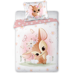 Cuddles BABY Dekbedovertrek, Hertje - 100 x 135 cm - Katoen