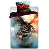 Draak Dekbedovertrek Fire Dragon - (Let op - Met extra grote sloop 70x90cm) - Katoen