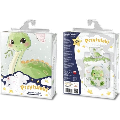 Cuddles BABY Dekbedovertrek, Dinosaurus - 100 x 135 cm - Katoen