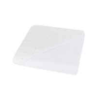 Torres Novas 1845 Poncho / Badcape, Mira Roze gestipt - 90 x 90 cm - Katoen, hand geborduurd