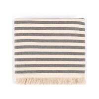 Torres Novas 1845 Strandlaken Barra, Zwart - 100 x 180 cm - 100% Katoen