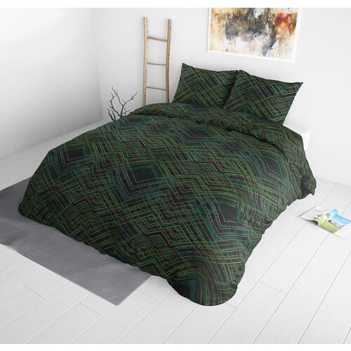Sleeptime Dekbedovertrek ST ELG Authentic Triangle Green
