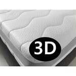 NoLizzz® 1-Persoons Matras - POCKET NASA traagschuim 7 ZONE 21 CM - 3D - Met handgrepen en Biez - Alleen showroom verkoop