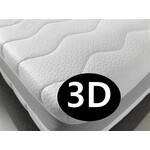 NoLizzz® 1-Persoons Matras - POCKET Polyether SG30 7 ZONE 21 CM - 3D - Met handgrepen en Biez - Alleen showroom verkoop