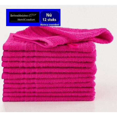 hotelgroothandel.nl 12 Stuks Washandje FeelGood due Fancy fushia 15x22cm 100% katoen badstof