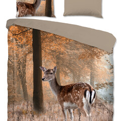 Good morning Dekbedovertrek Gavin - nr.20098 bruin 100% katoen