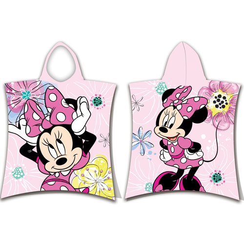 Disney Minnie Mouse Poncho / Badcape Pink Bow - 50 x 115 cm - Katoen