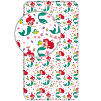 Disney De kleine Zeemeermin Hoeslaken Ocean - Eenpersoons - 90 x 190/200cm - Katoen