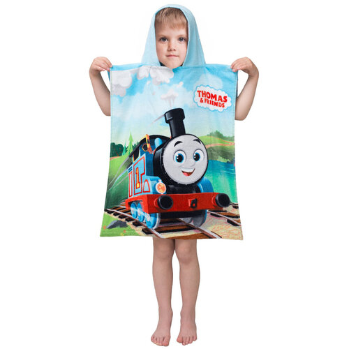 Thomas de Trein Poncho / Badcape, Tank Engine - 50 x 115 cm - Katoen