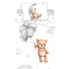 Teddy Beer Baby BABY Dekbedovertrek Balloons - 100 x 135 cm - Katoen