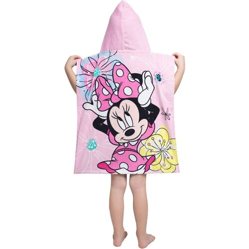 Disney Minnie Mouse Poncho / Badcape Pink Bow - 50 x 115 cm - Katoen