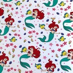 Disney De kleine Zeemeermin Hoeslaken Ocean - Eenpersoons - 90 x 190/200cm - Katoen