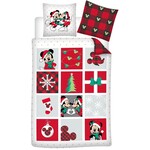 Disney Minnie & Mickey Mouse Dekbedovertrek Kids Kerst - Katoen Flanel