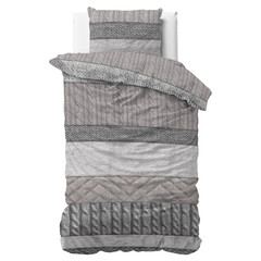 Dreamhouse Dekbedovertrek Elin Taupe Flanel
