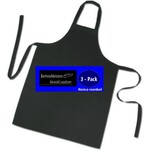 hotelgroothandel.nl 3 Pack Keukenschorten BBQ BIB Apron - Zwart 70x100 cm