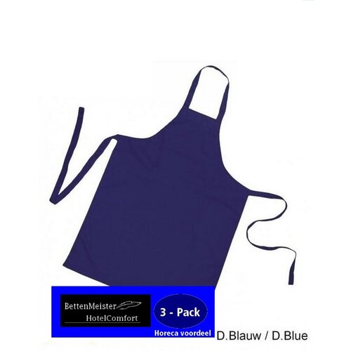 hotelgroothandel.nl 3 Pack Keukenschorten BBQ BIB Apron - Blauw - 70x100cm