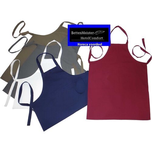 hotelgroothandel.nl 3 Pack Keukenschorten BBQ BIB Apron - Blauw - 70x100cm