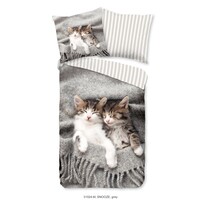 Pure Dekbedovertrek Snooze - 140x220 microfiber kids nr.31024 grijs