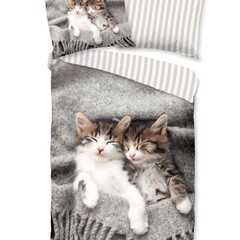 Pure Dekbedovertrek Snooze - 140x220 microfiber kids nr.31024 grijs