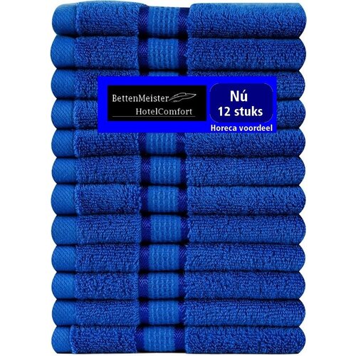 hotelgroothandel.nl 12 Stuks Gastendoekje Ruche 550g. p/m2 - Blauw- 30x50 gekamde katoen 550g