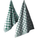 hotelgroothandel.nl 6 Pack Theedoek Blok Groen 65x65