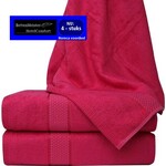 hotelgroothandel.nl 4 stuks Badlakens bamboo - Fuchsia - 70x130cm