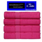 hotelgroothandel.nl 4 stuks Badlakens bamboo - Fuchsia - 70x130cm