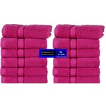 hotelgroothandel.nl 12 Stuks Gastendoekje Ruche 550g. p/m2 - Fuchia - 30x50 gekamde katoen 550g