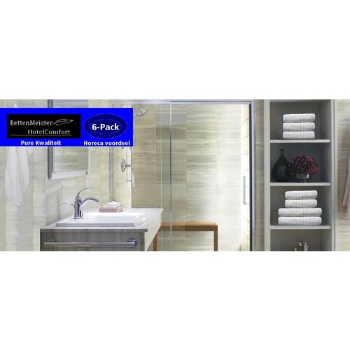 hotelgroothandel.nl 6 Pack Handdoeken (6 stuks) 4CAM 50x100cm Wit 535g. p/m2 100% katoen