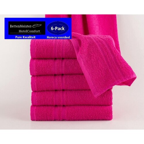 hotelgroothandel.nl 6 Pack Handdoeken  - set van (6 stuks) FeelGood due Fancy Fuchsia - 50x100cm 100% Katoen badstof