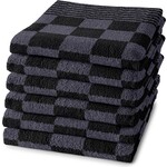 hotelgroothandel.nl 6 Pack Keukendoek - 6 stuks 100% Katoenen badstof antraciet/zwart - 50x50cm