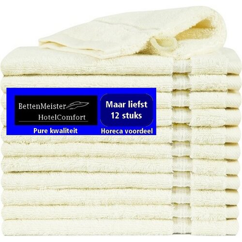 hotelgroothandel.nl 12 Stuk sWashandjes Ruche Ecru - 16x24cm - 550g. p/m2 - 100% gekamde katoen