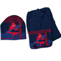 Spiderman Set muts, sjaal en handschoenen, Hero - ONE SIZE 3-6 jr - Acryl / Elastaan
