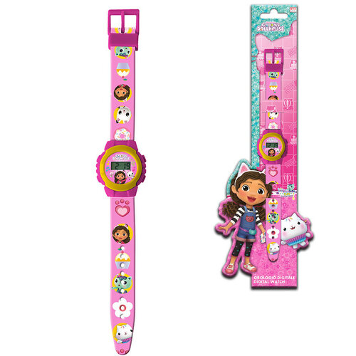 Home Design Digitaal horloge Pink - 22 cm