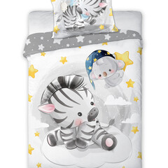 Cuddles BABY Dekbedovertrek, Zebra - 100 x 135 cm - Katoen