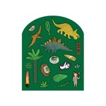 Floss & Rock Stickerboek met herbruikbare stickers, Dino - 27,5 x 21,5 x 1 cm - Multi