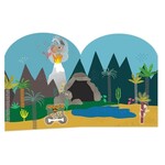 Floss & Rock Stickerboek met herbruikbare stickers, Dino - 27,5 x 21,5 x 1 cm - Multi