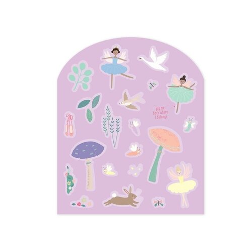 Floss & Rock Stickerboek met herbruikbare stickers, Zwanenmeer - 27,5 x 21,5 x 1 cm - Multi