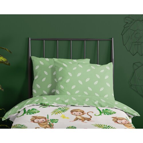 Good morning Dekbedovertrek Green kids nr.31198 groen 100% katoen