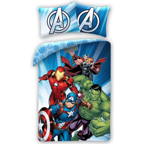 Marvel Avengers Dekbedovertrek, Team Power - Eenpersoons - 140 x 200 cm - Katoen