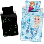 Disney Frozen Dekbedovertrek, Sisters Glow in the Dark - Eenpersoons - 140 x 200 cm - Katoen