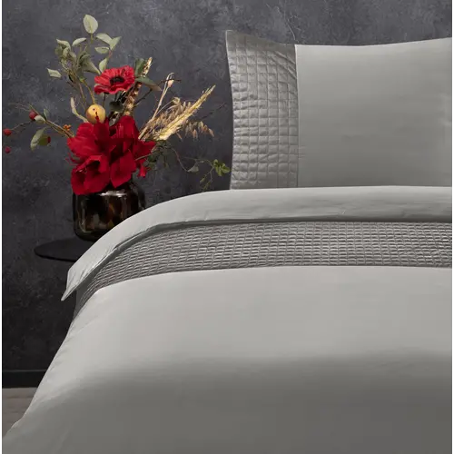 Sleeptime Dekbedovertrek Velvet Band Sand/Gray 200 x 220