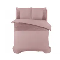 Sleeptime Dekbedovertrek Velvet Band Pink 200 x 220