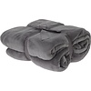Koopman H&S Deken-plaid - fleece-polyester - donkergrijs - 180 x 230 cm