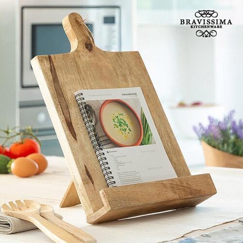 Huis en Bed DoaBuy kookboekstandaard mangohout 38x34,5x6 cm - hout